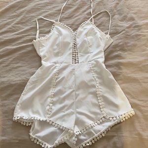 Halter jump suit has straps